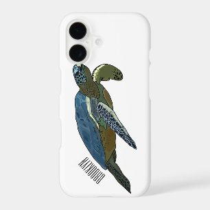 Sea turtle cartoon illustration