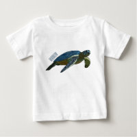 Sea turtle cartoon illustration