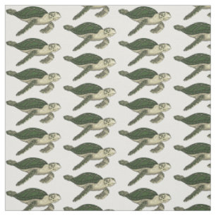 Sea turtle cartoon illustration fabric