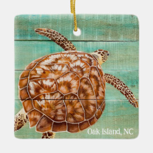 Sea Turtle Ceramic Ornament