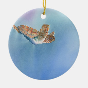 sea turtle ceramic tree decoration