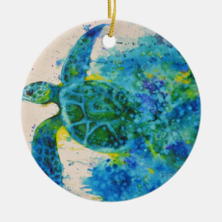 sea turtle ceramic tree decoration