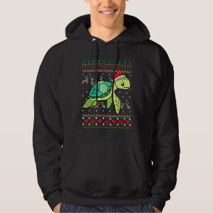 Sea Turtle Christmas Ornament Funny Ugly Hoodie