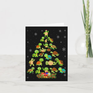 Sea Turtle Christmas Tree Matching Family Xmas Tre Card