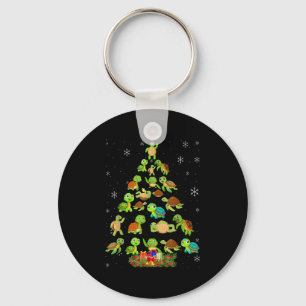 Sea Turtle Christmas Tree Matching Family Xmas Tre Key Ring