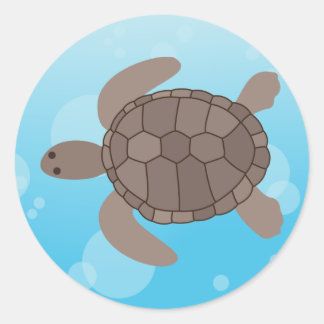 Sea Turtle Classic Round Sticker