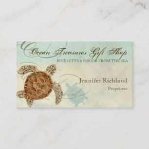 Sea Turtle Coastal Beach - Business Cards