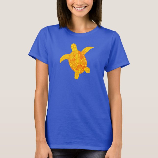 Sea Turtle colourful on front and back T-Shirt (Front)
