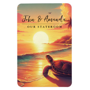 Sea Turtle Cruise Ship Stateroom Magnet