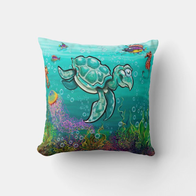 Sea Turtle Cushion (Front)