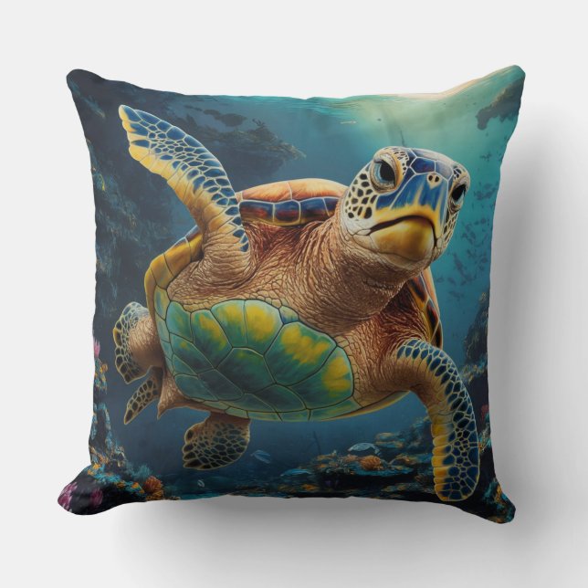 Sea Turtle Cushion (Front)