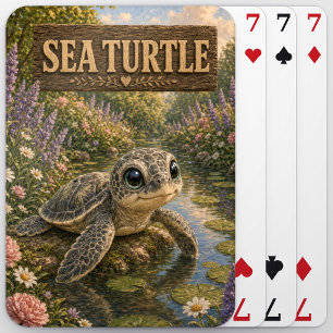 Sea Turtle Cute Baby Storybook Nursery Animal Playing Cards
