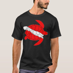 Sea Turtle Dive Flag Scuba Diving Lovers 2 T-Shirt