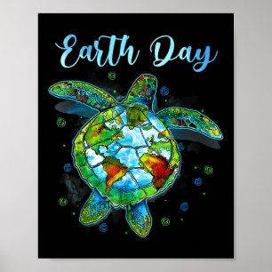 Sea Turtle Earth Day Natural Save The Earth Mens W Poster
