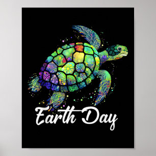 Sea Turtle Earth Day Natural Save The Earth Mens W Poster
