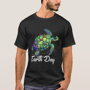 Sea Turtle Earth Day Natural Save The Earth Mens W T-Shirt