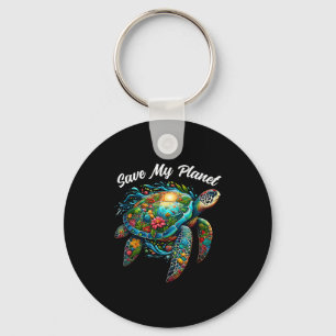 Sea Turtle Earth Day Save My Planet Mother Earth Key Ring