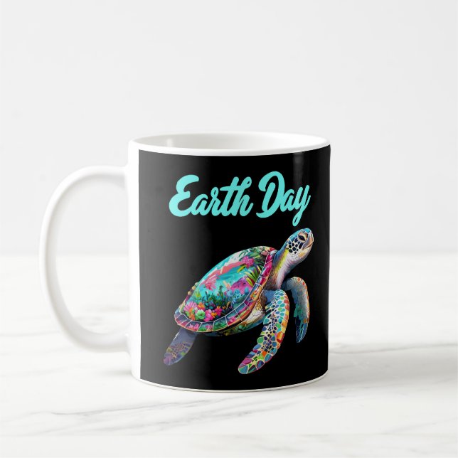 Sea Turtle Earth Day Save The Earth  Coffee Mug (Left)