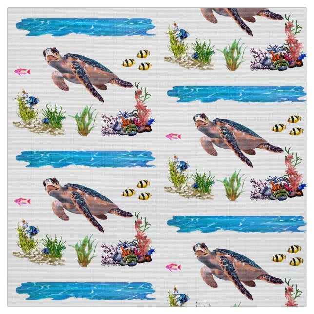 Sea Turtle Fabric (Swatch)