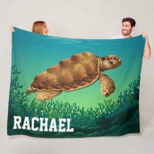 Sea Turtle Fleece Blanket