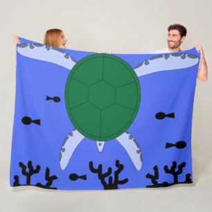 Sea Turtle Fleece Blanket