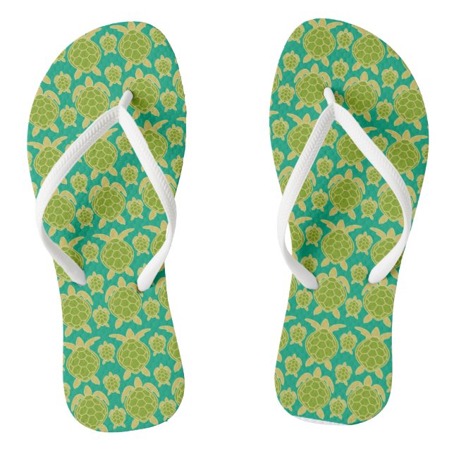 Sea Turtle Flip Flops (Footbed)