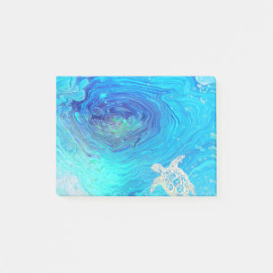 Sea Turtle flow art Post-it Notes
