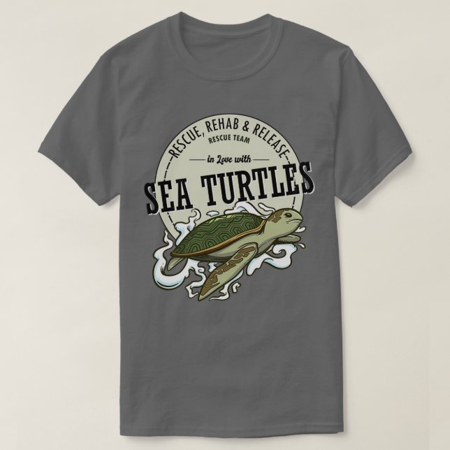 Sea Turtle for a Rescue Team T-Shirt (Design Front)