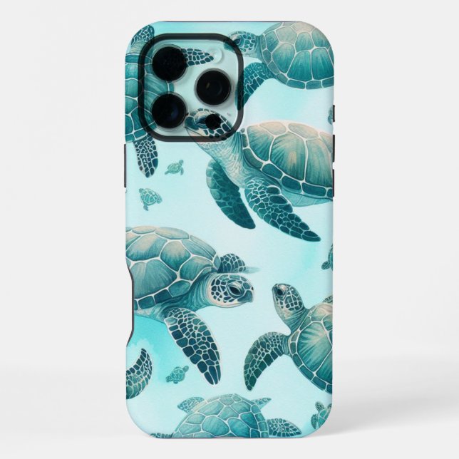 Sea Turtle Friends iPhone Case (Back)