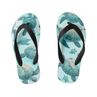 Sea Turtle Friends Kid's Jandals