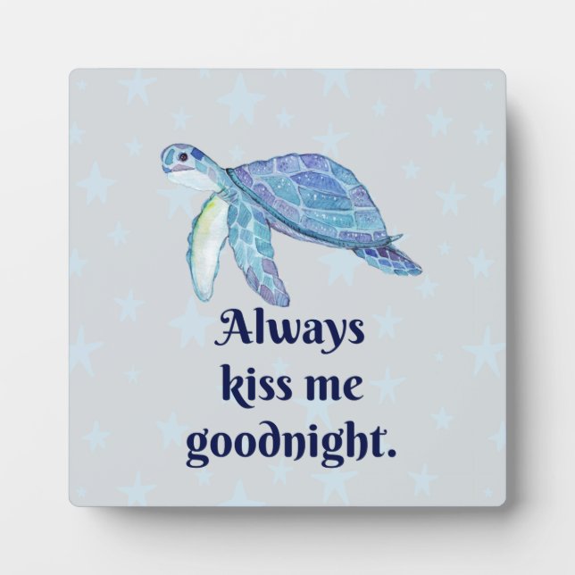 Sea Turtle Goodnight Plaque (Front)