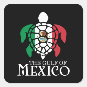  Sea Turtle Gulf of Mexico Square Sticker