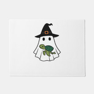 Sea Turtle Halloween Ghost Witch Hat Animal Lovers Doormat