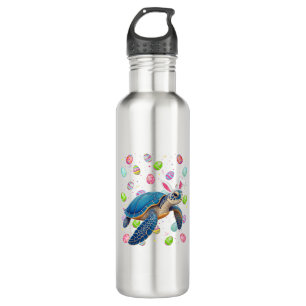 Sea Turtle Happy Easter Egg Hunt Bunny Ear Sea Tur 710 Ml Water Bottle