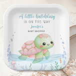 Sea Turtle Hatchling Baby Shower Girl Paper Plates<br><div class="desc">Add a touch of elegance to your Baby Shower with our 'Sea Turtle" Hatchling Baby Shower Paper Plates! Don't settle for the ordinary. Elevate your celebration,  order your today,  and make your event extraordinary!</div>