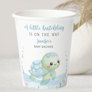 Sea Turtle Hatchling Boy Baby Shower Paper Cups