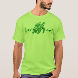 sea turtle heartbeat, ocean loverst-shirt merch T-Shirt