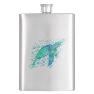Sea Turtle Hip Flask
