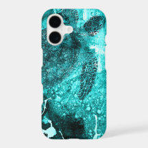 Sea Turtle i phone case, Teal Picture,