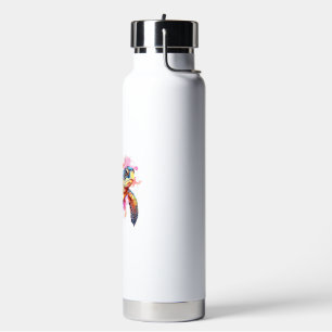 Sea Turtle in Colourful Watercolor Water Bottle