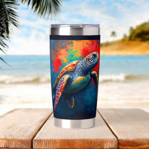 Sea Turtle in Deep Sea Insulated Tumbler