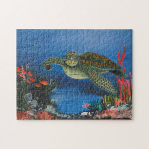 Sea Turtle In Paradise Puzzle