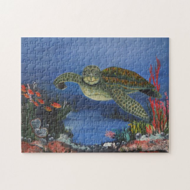 Sea Turtle In Paradise Puzzle (Horizontal)