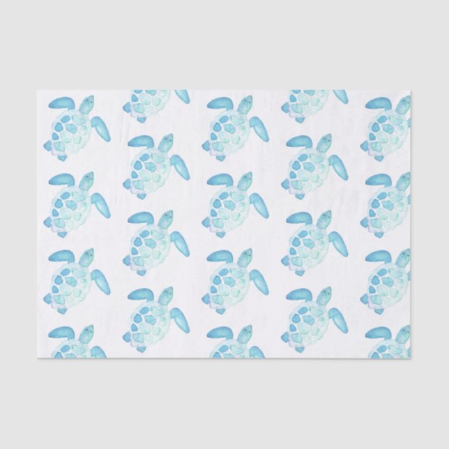 Sea Turtle in pastels Tissue Paper (Front)