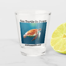 Sea Turtle In Peace - Shot Glass