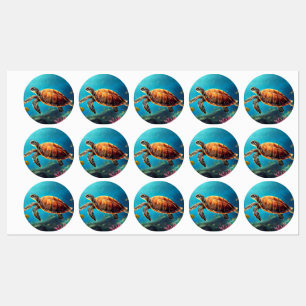 Sea Turtle in Watercolor