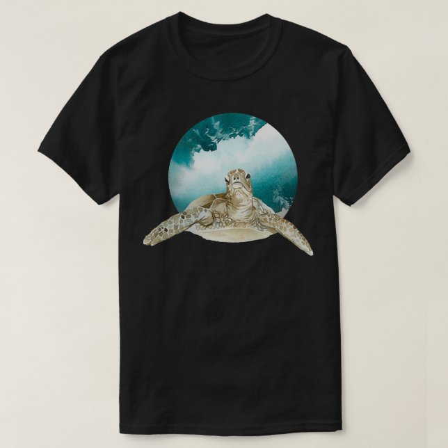 sea turtle in wave T-Shirt (Design Front)