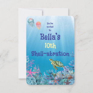 Sea Turtle Invitation