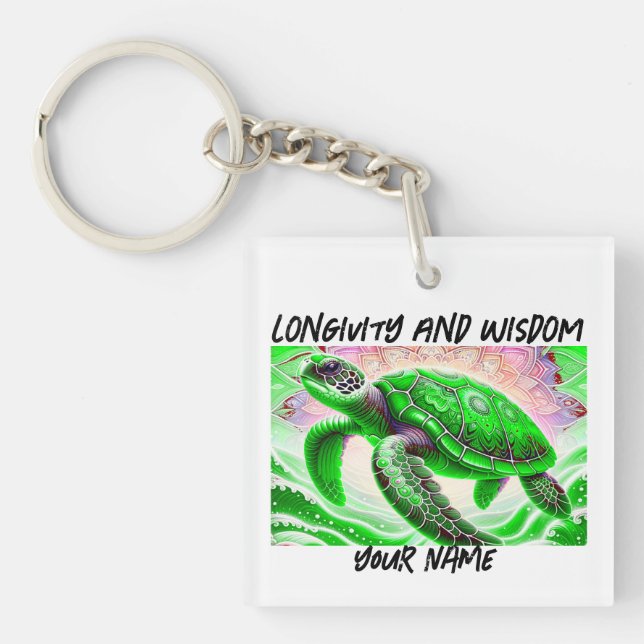 Sea turtle  key ring (Front)