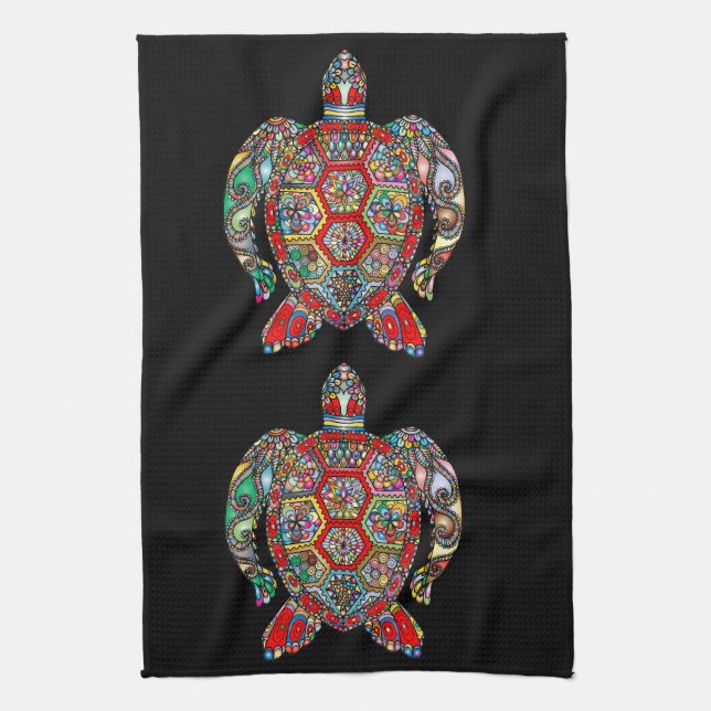 sea turtle  kitchen towel (Vertical)